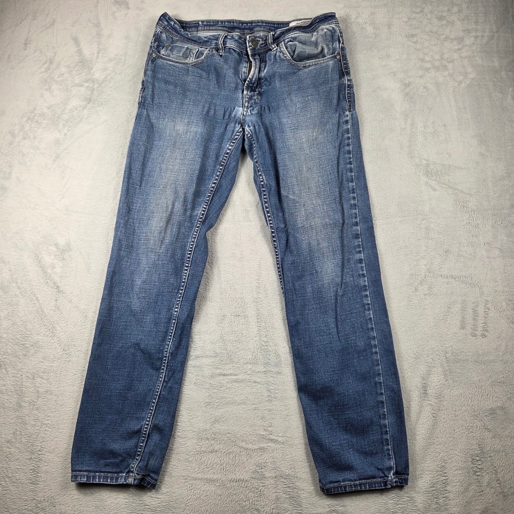 Buffalo Jeans Mens 32x32 Blue Excellent Jackson Straight Stretch Denim Pants